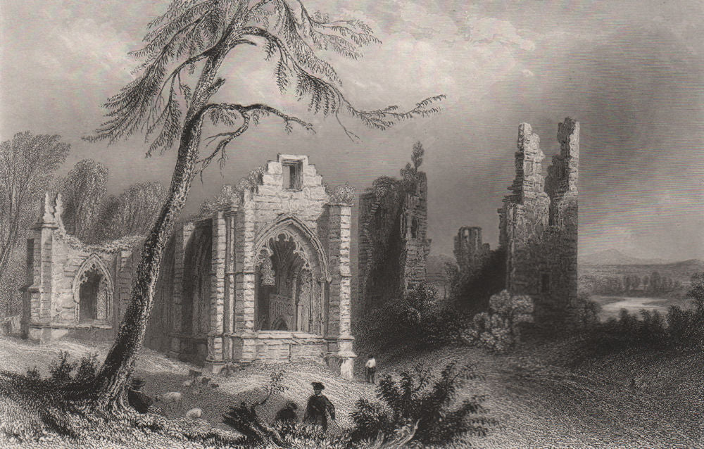 Lincluden Collegiate Church. Dumfries-shire. Scotland. BARTLETT c1840 print